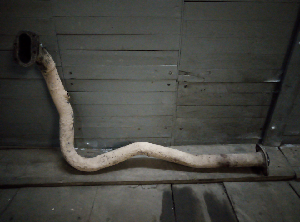 Замена приемной трубы глушителя, а также замена стабилизатора ...