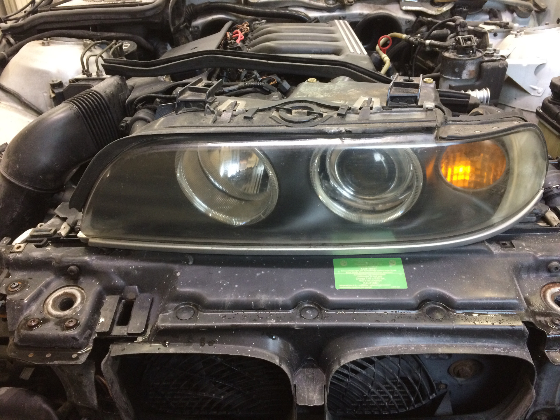 Полировка и покрытие фар лаком — BMW 5 series (E39), 2,5 л, 2001 года ...