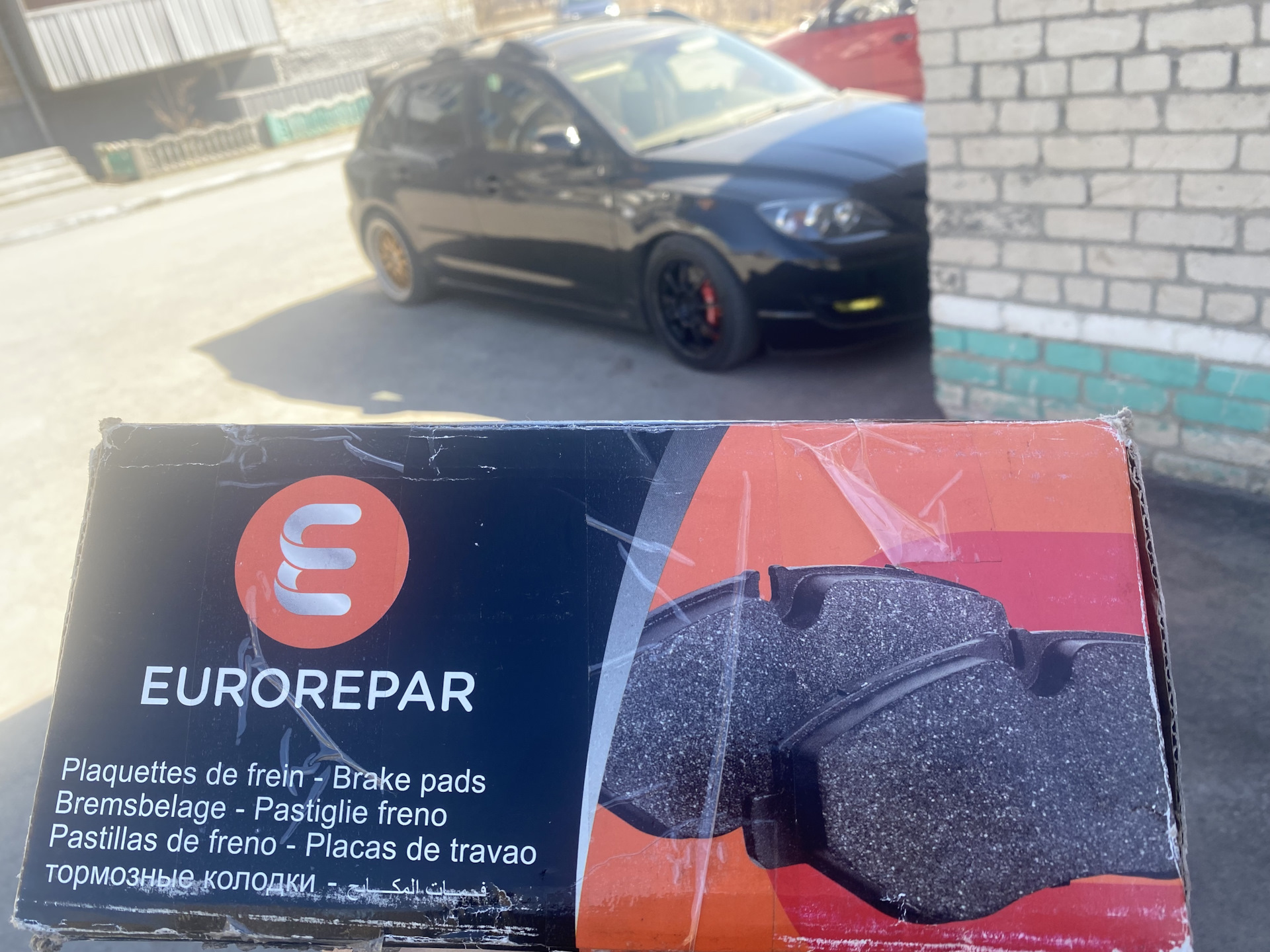 Колодки EUROREPАR от BREMBO Z18 в Z17! — Mazda 3 (1G) BK, 2,5 л, 2006 года  | тюнинг | DRIVE2