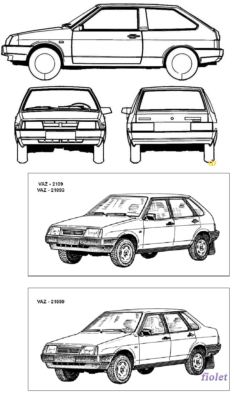 Лада 2109 чертеж