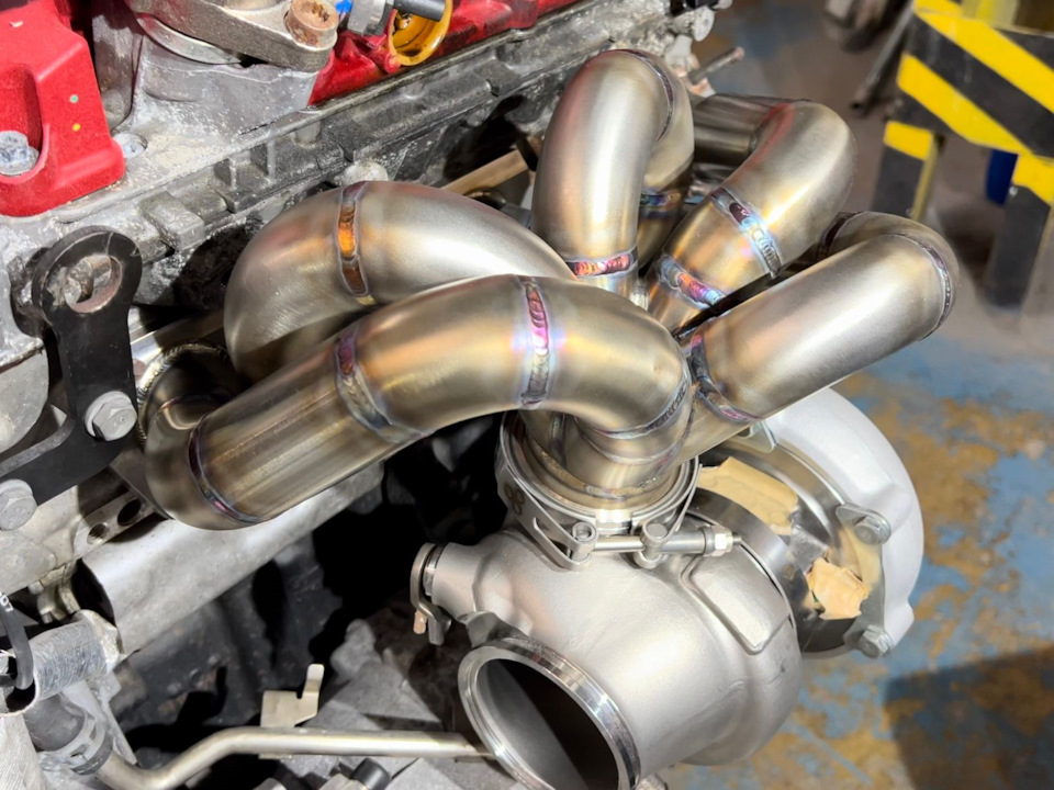 Равнодлинный выпускной коллектор + Garrett g25 — Volkswagen Tiguan (2G ...