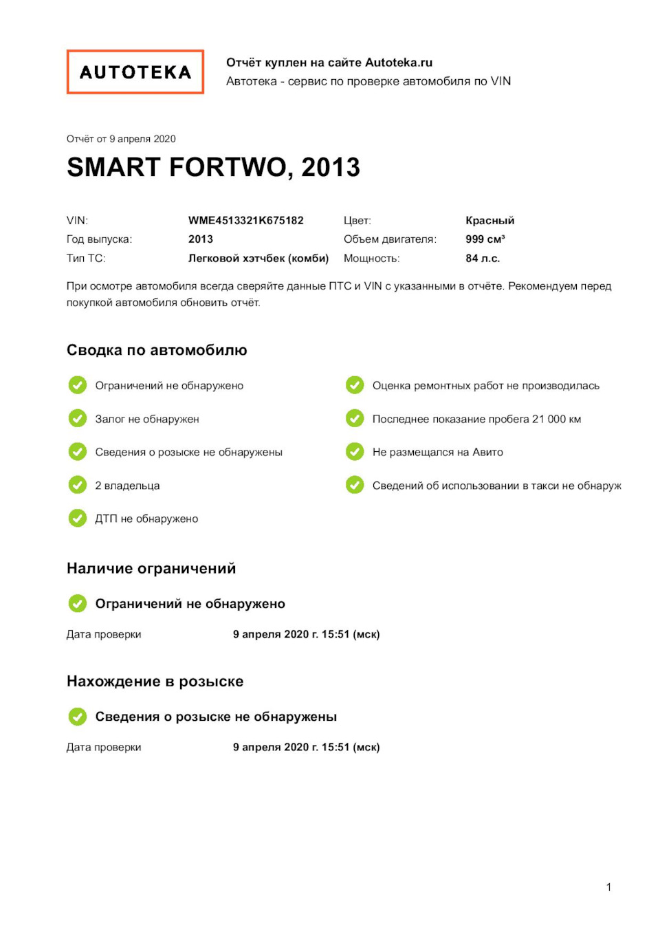 Сравнение платных сервисов проверки авто (на примере моего Смарта) — Smart  fortwo (2G), 1 л, 2013 года | другое | DRIVE2