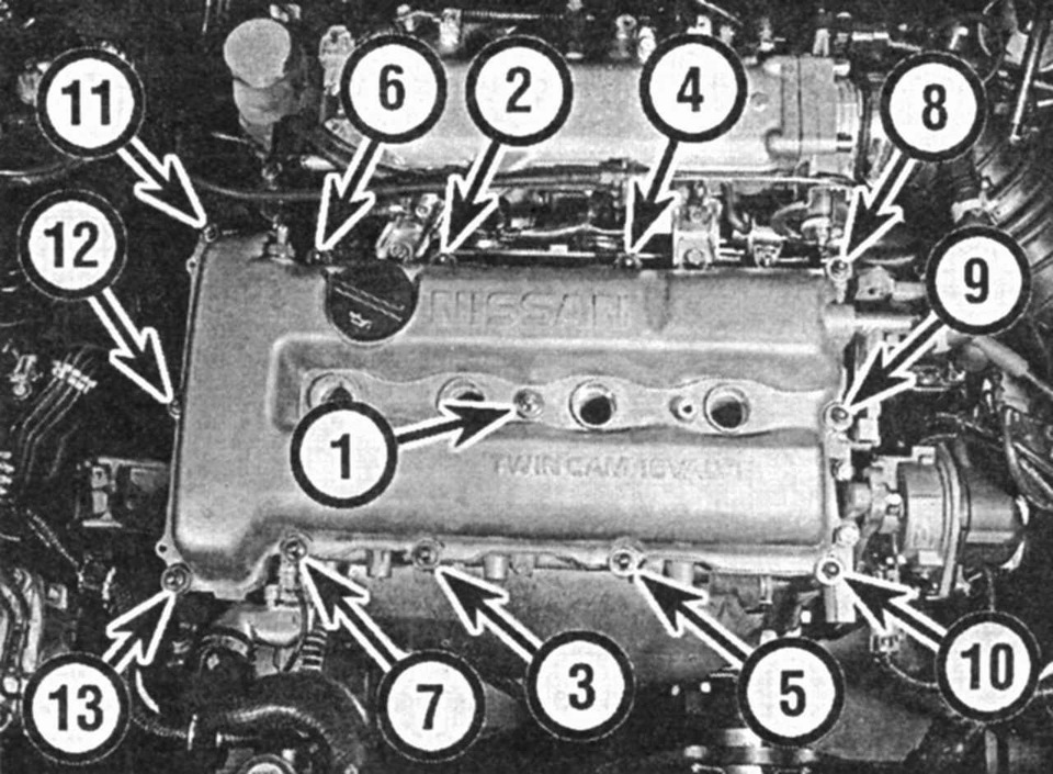 Порядок затяжки клапанной крышки ниссан альмера классик