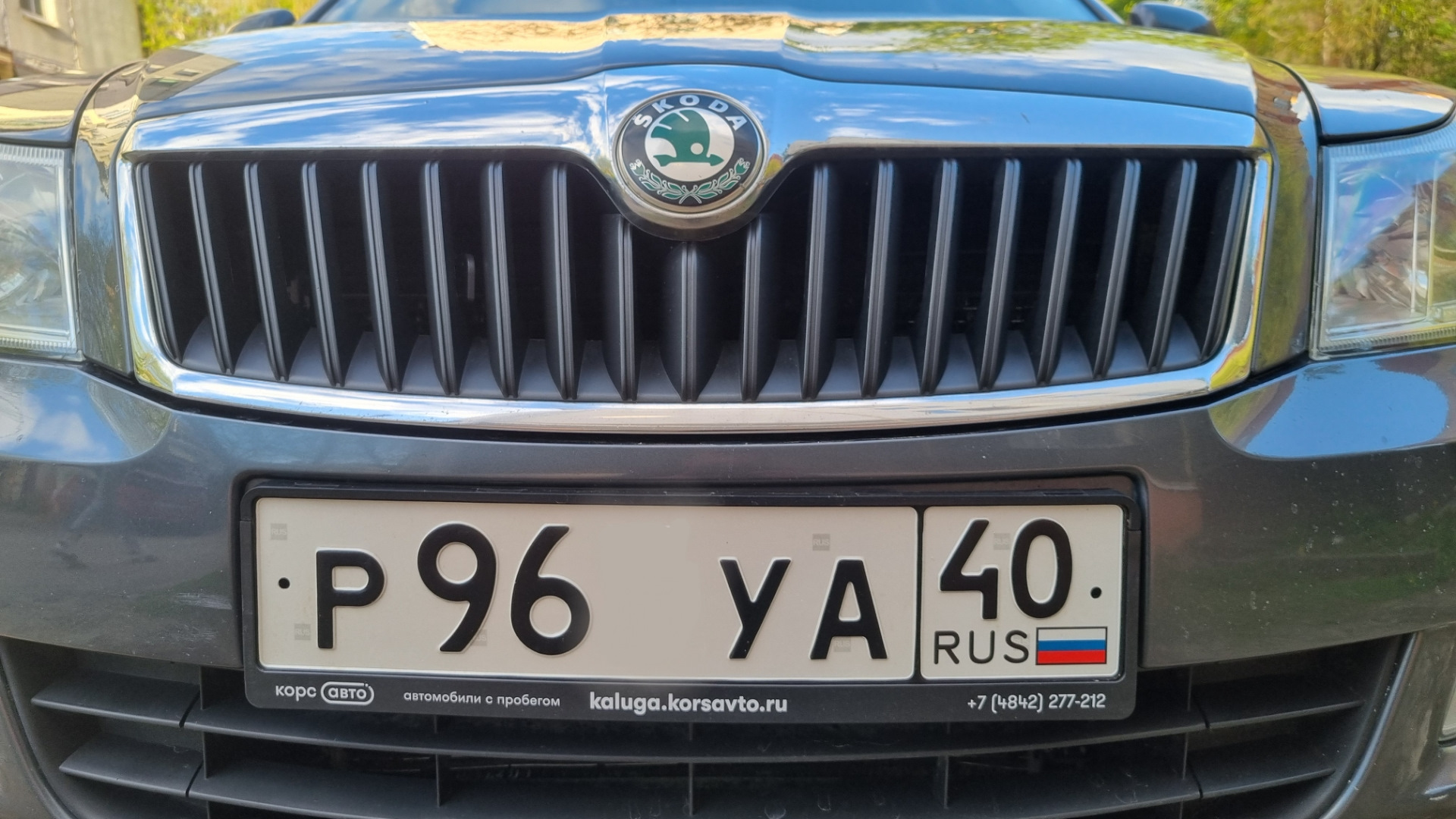 Крепление номера — Skoda Octavia A5 Mk2, 1,8 л, 2012 года | аксессуары |  DRIVE2