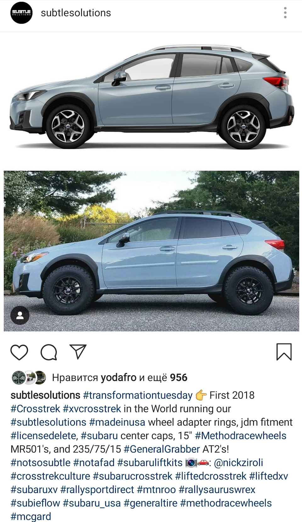 Набор для бодилифта Subaru xv — Subaru XV (1G), 1,6 л, 2012 года | тюнинг |  DRIVE2