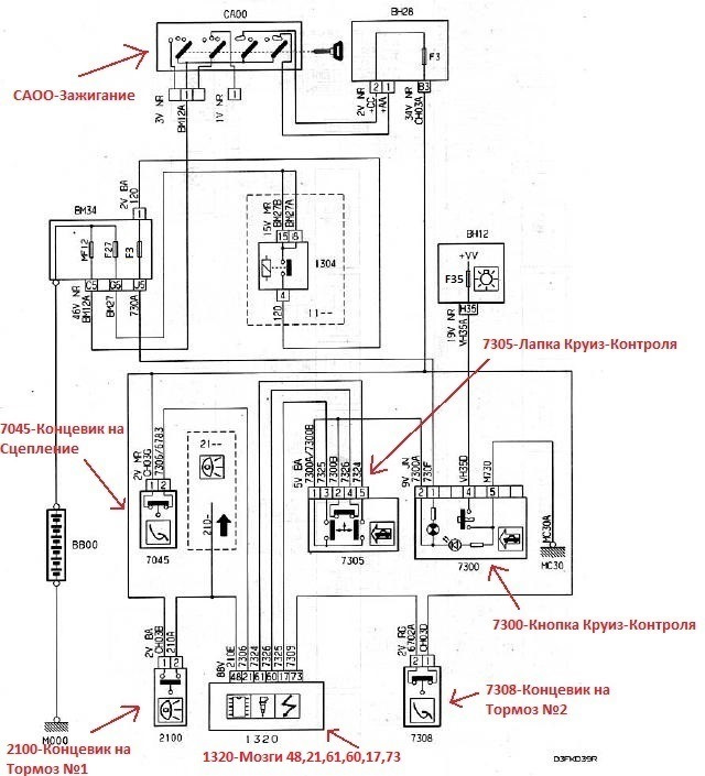 Схема иммобилайзера пежо 406