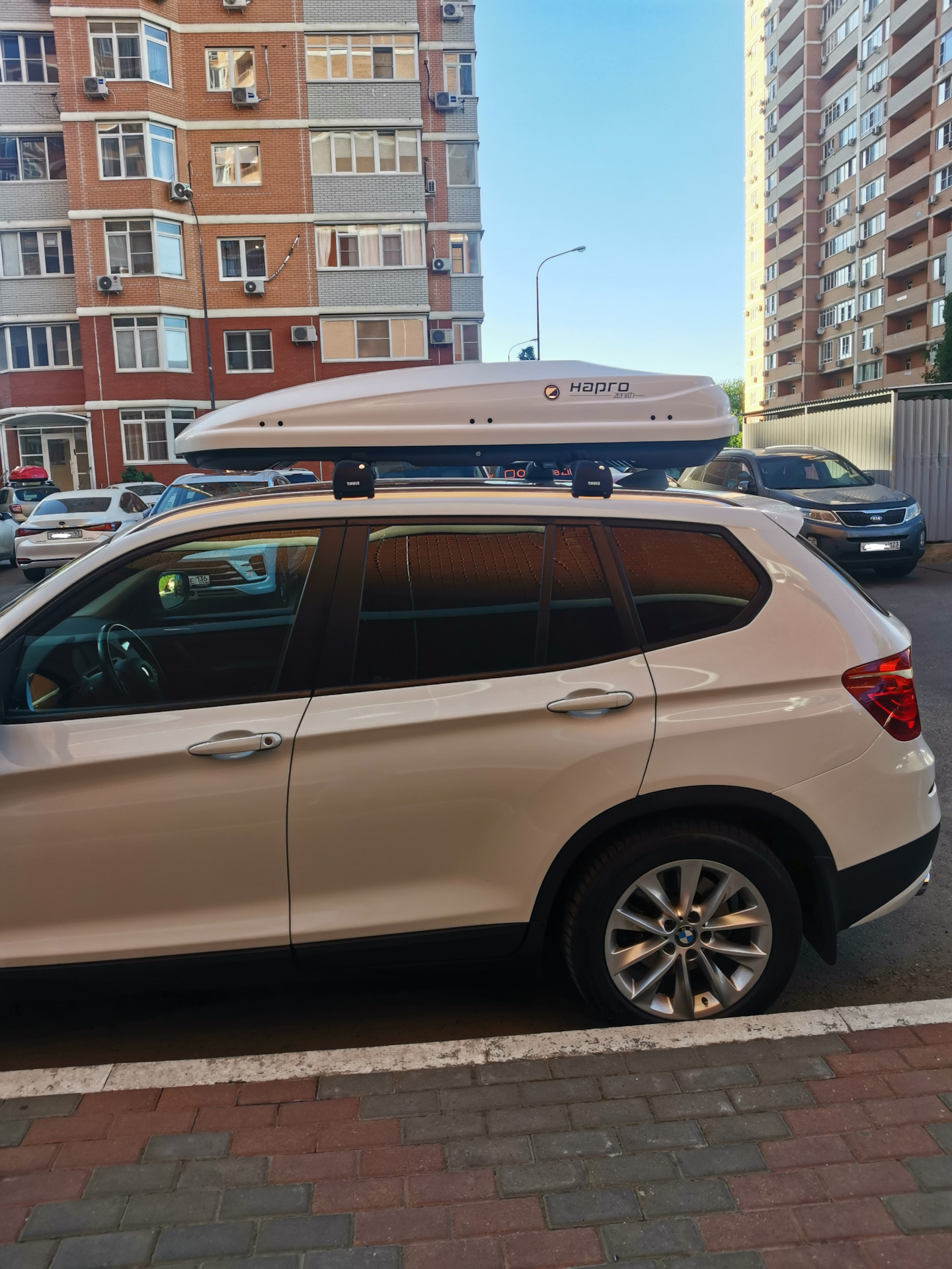 Автобокс на крышу, запаска. — BMW X3 (F25), 2 л, 2014 года | аксессуары ...