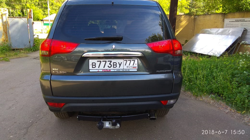 Перенос розетки фаркопа — Mitsubishi Pajero Sport (2G), 2,5 л, 2014 ...