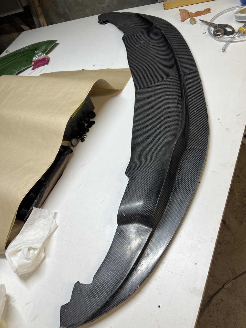 Карбоновый сплиттер: часть 2 — BMW 3 series Coupe (E92), 2,5 л, 2006 ...