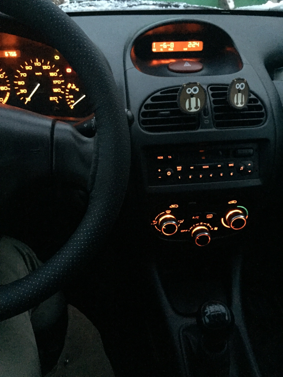 Ручки регулировки печки — Peugeot 206, 1,4 л, 2002 года | аксессуары ...