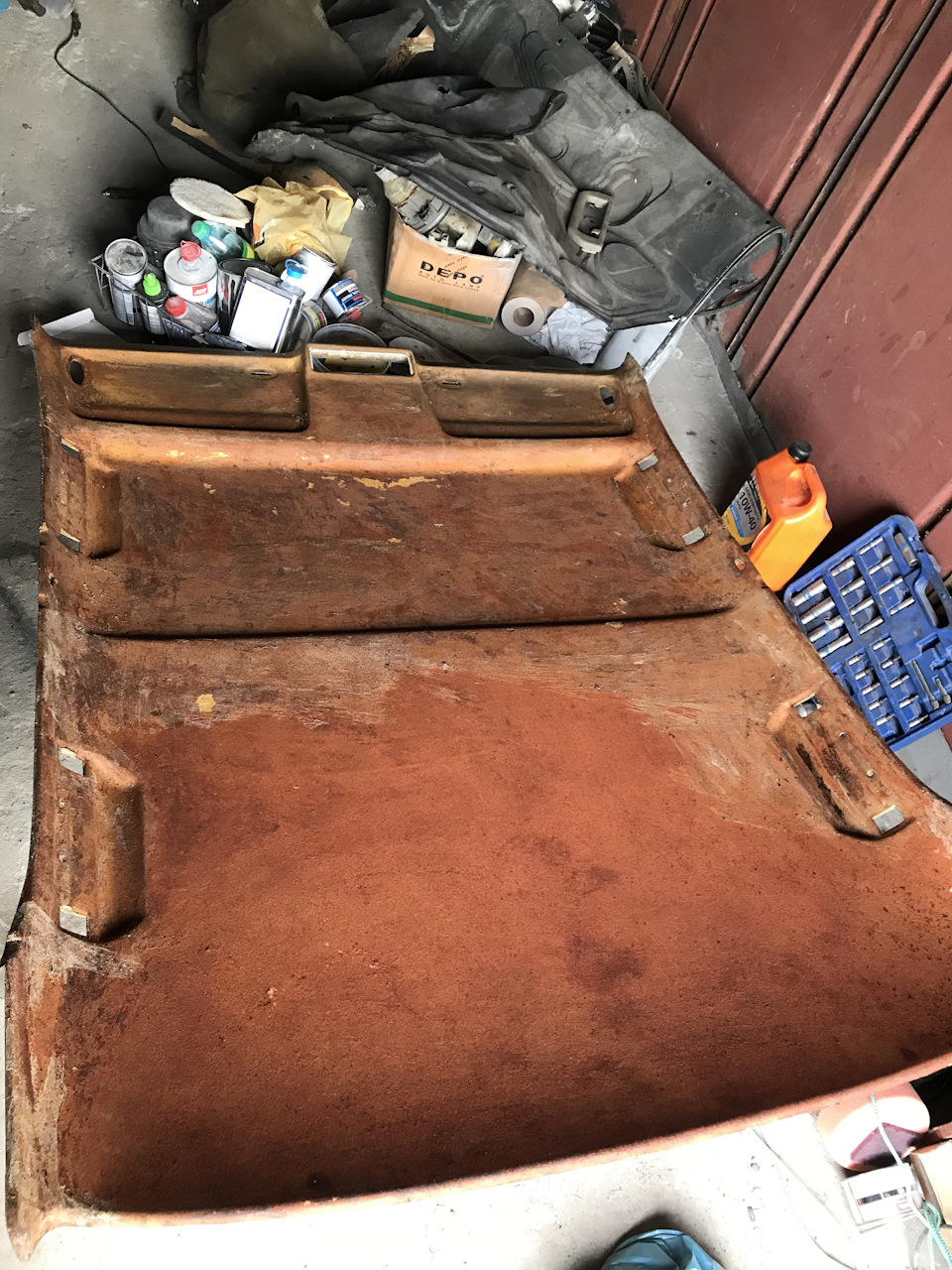 Сборка салона ( поклейка потолка и стоек ) — BMW 5 series (E34), 2 л ...