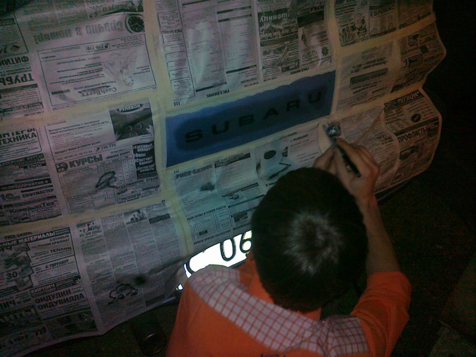 Покраска решётки, корпуса панели приборов и панели печки. + надпись ...