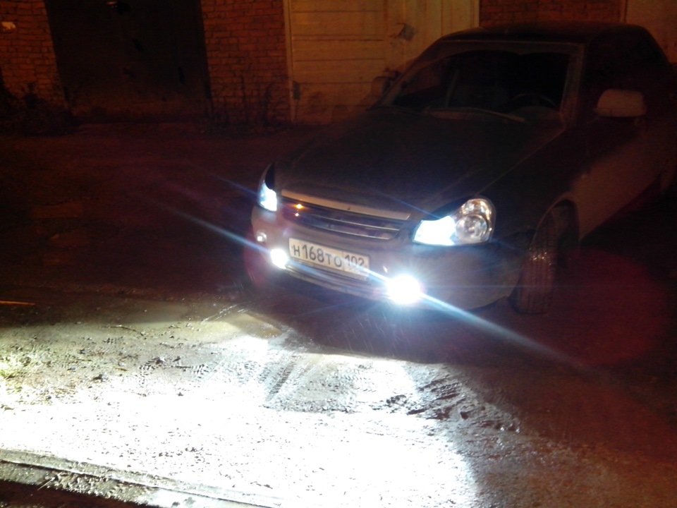 ксенон в ПТФ — LADA Приора седан, 1,6 л., 2012 года | электроника | DRIVE2