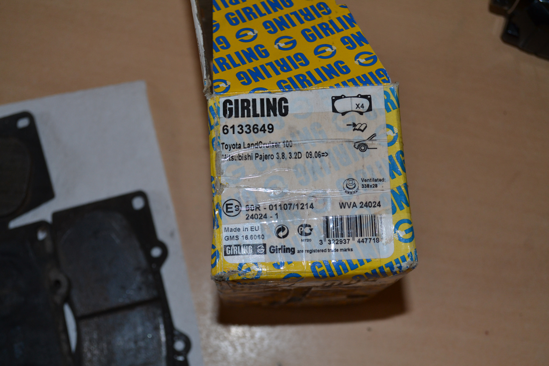 Тормозные колодки GIRLING 6133649 Pajero 4 отзыв по итогу пробега 50000 ...