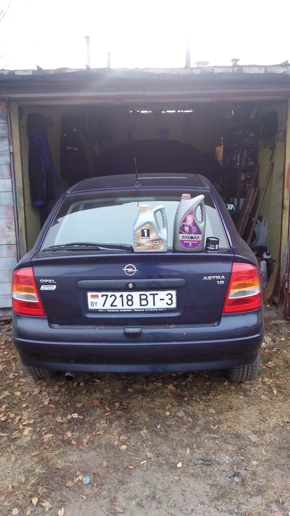 Промывка двигателя + Замена масла и масляного фильтра — Opel Astra G, 1 ...