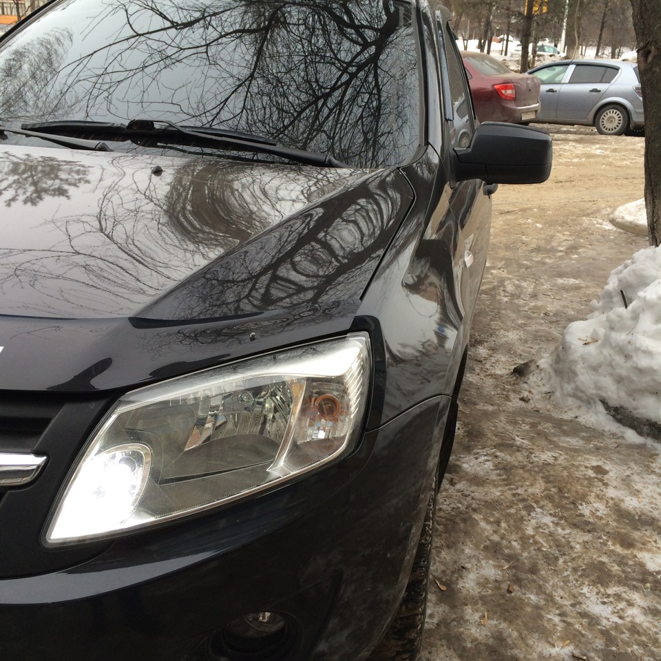 Наконец белые лампы в ДХО! — Lada Гранта (1G), 1,6 л, 2012 года ...