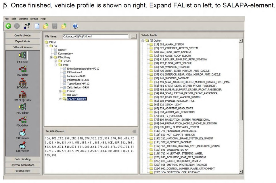 редактор FA — BMW 3 series (F30). Запчасти на фото: 0522524