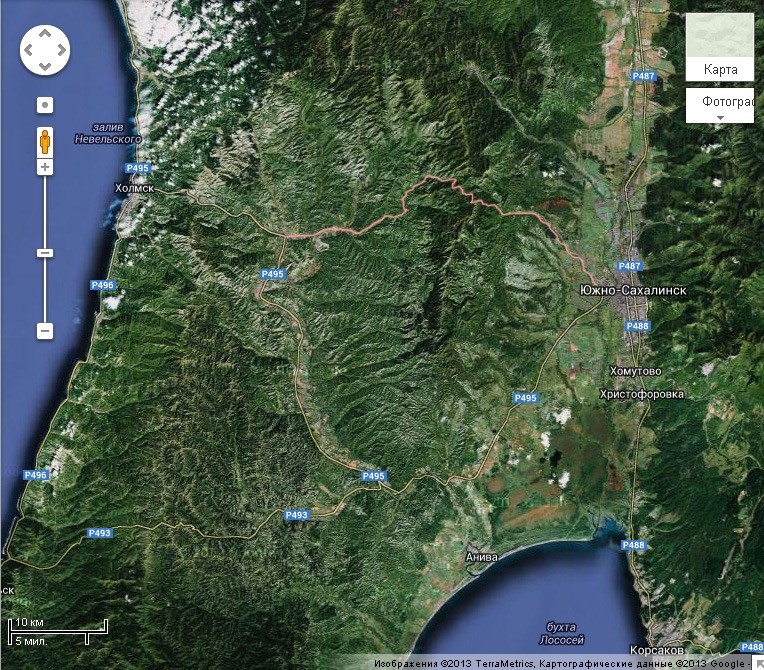 Карта сахалинской области холмский район