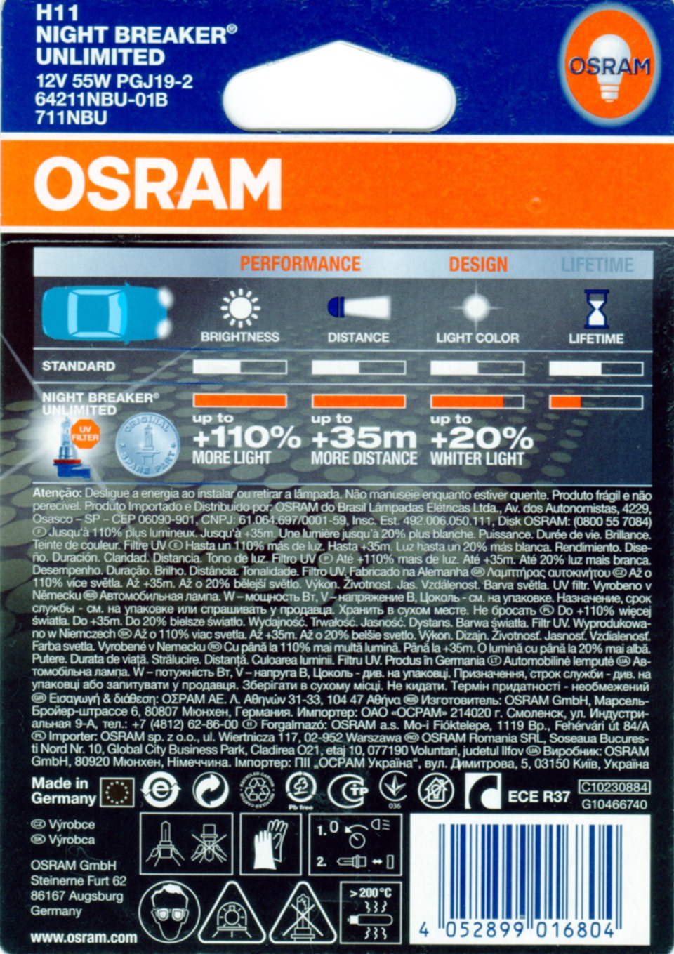 OSRAM Night Breaker Unlimited H11 
