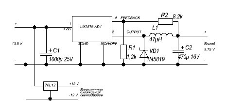 Lm2576t схема включения