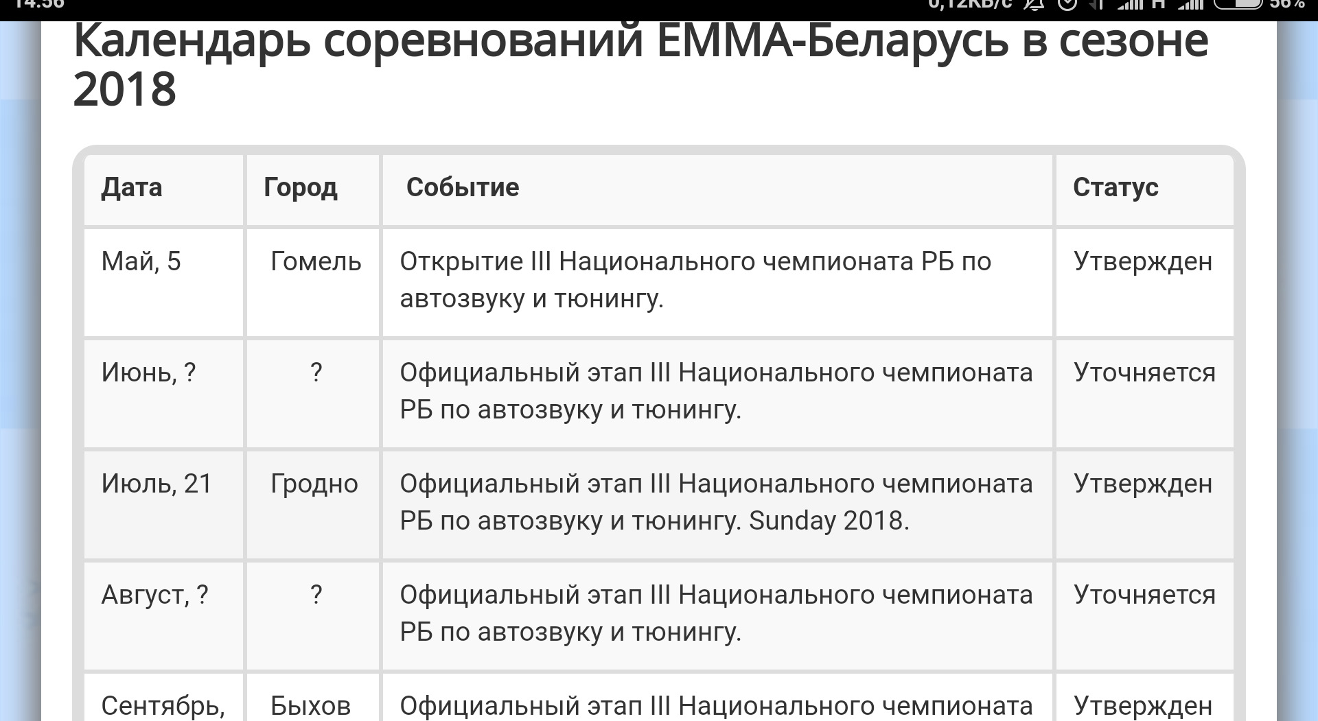 Программа на 3 июля гродно