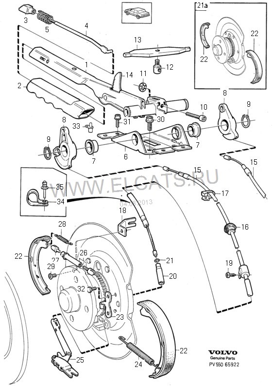 Переделка ручника в гидравлический — Volvo 850, 2,5 л, 1993 года ...
