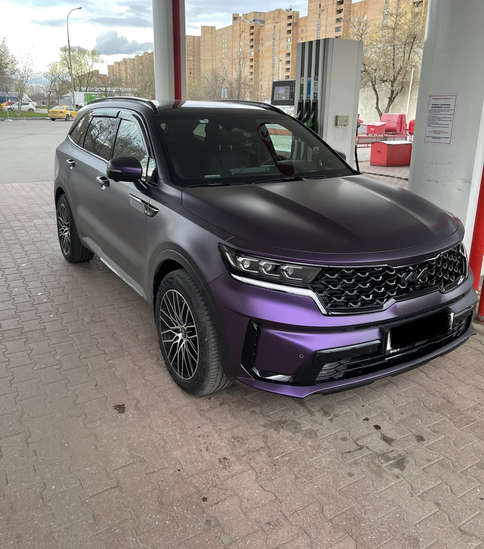 Оклейка авто в пурпурно черный хамелион! — KIA Sorento (4G), 2,5 л, 2022  года | стайлинг | DRIVE2