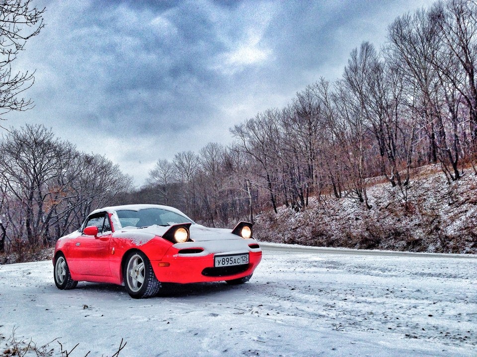 Мазда MX 5 В снегу