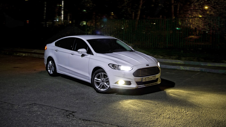 Ford Mondeo 5 черный зима ночь