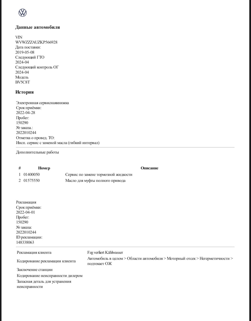 Фото в бортжурнале Volkswagen Golf Alltrack (Mk7). Запчасти на фото: 150290