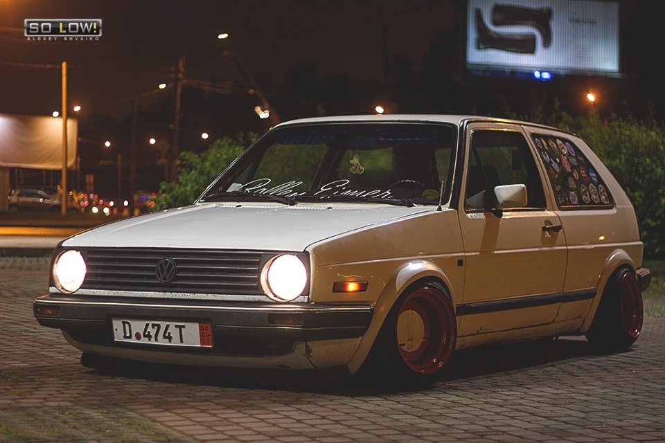 Занижение volkswagen golf 2