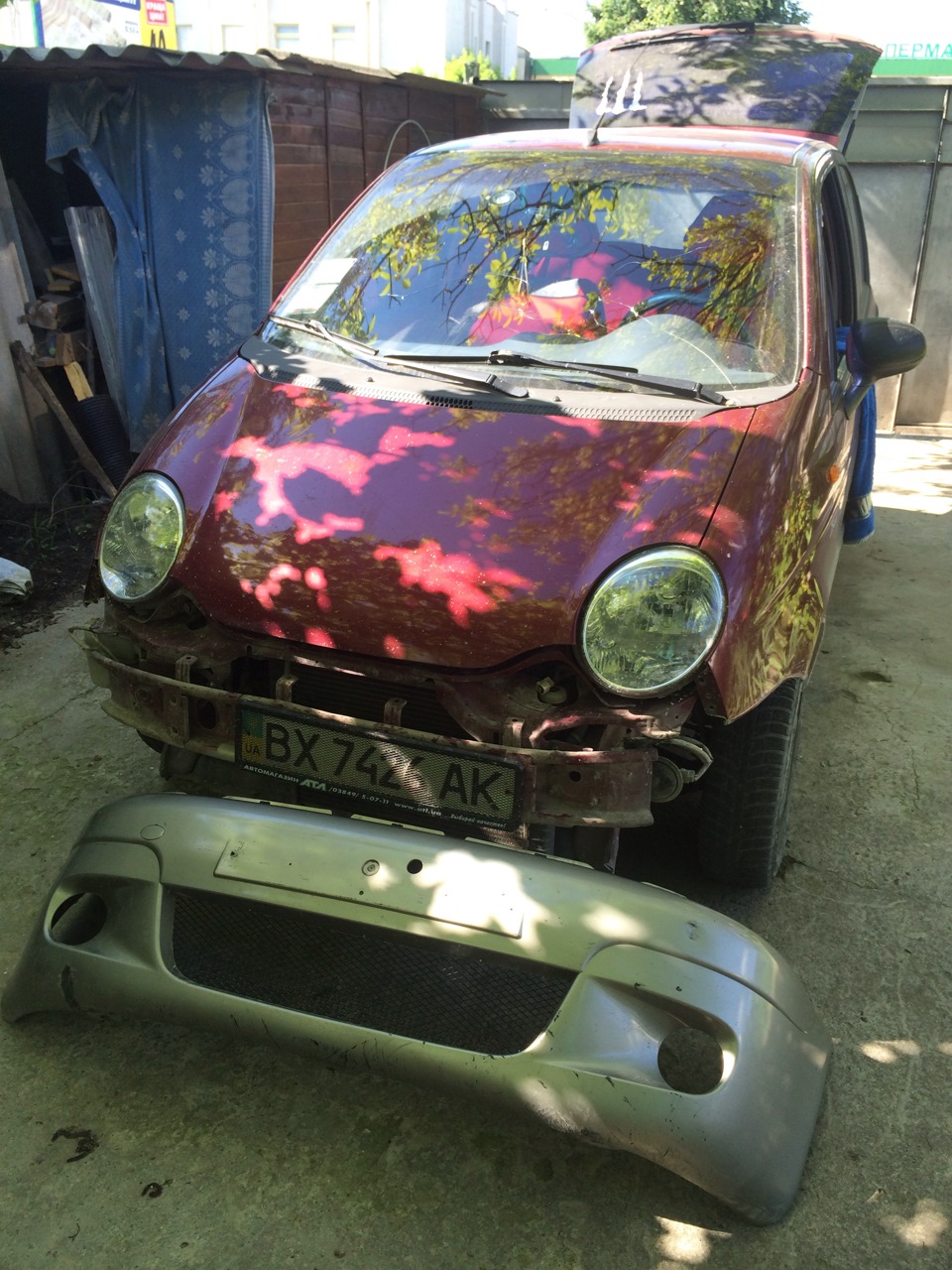 Сетка вместо стоковой решетки радиатора. — Daewoo Matiz (M100, M150), 1 ...