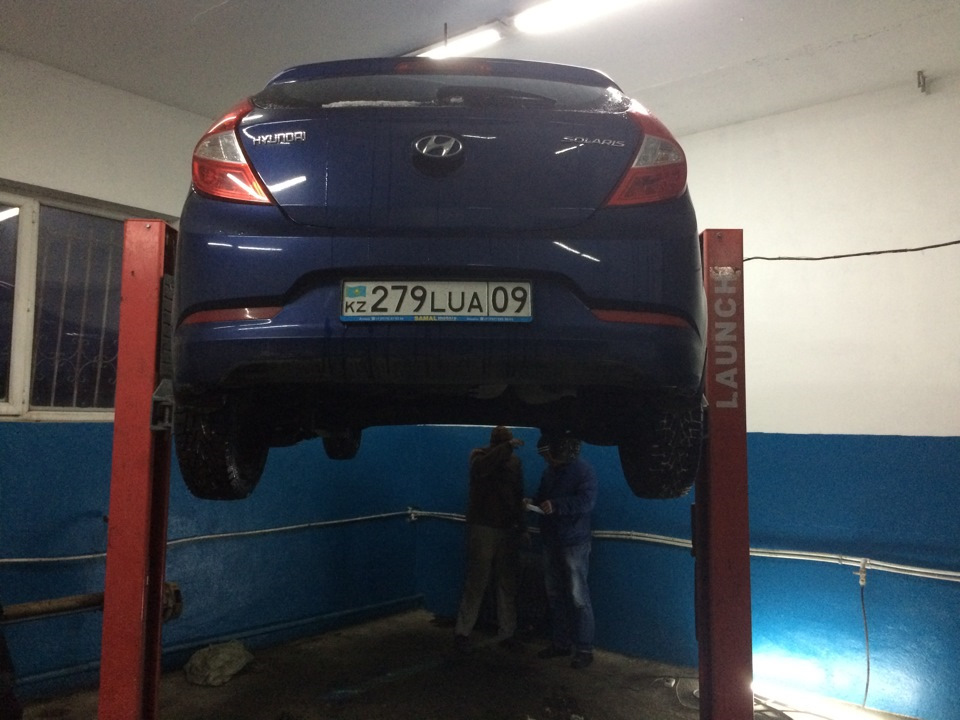 Защита Картера для животика — Hyundai Solaris (1G), 1,4 л, 2015 года ...
