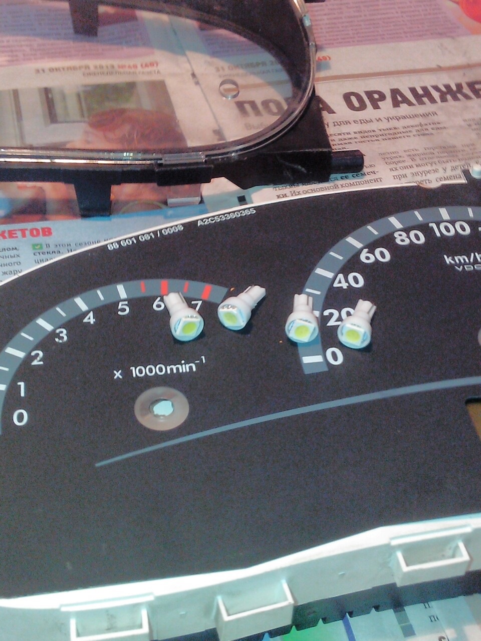 Диоды в подсветку приборов — LADA Калина хэтчбек, 1,6 л., 2011 года ...