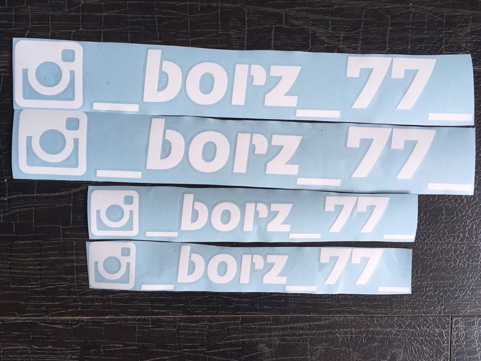 2 шт наклейки с ником профиля Инстаграм 📲 — Vinil.avto178 на DRIVE2