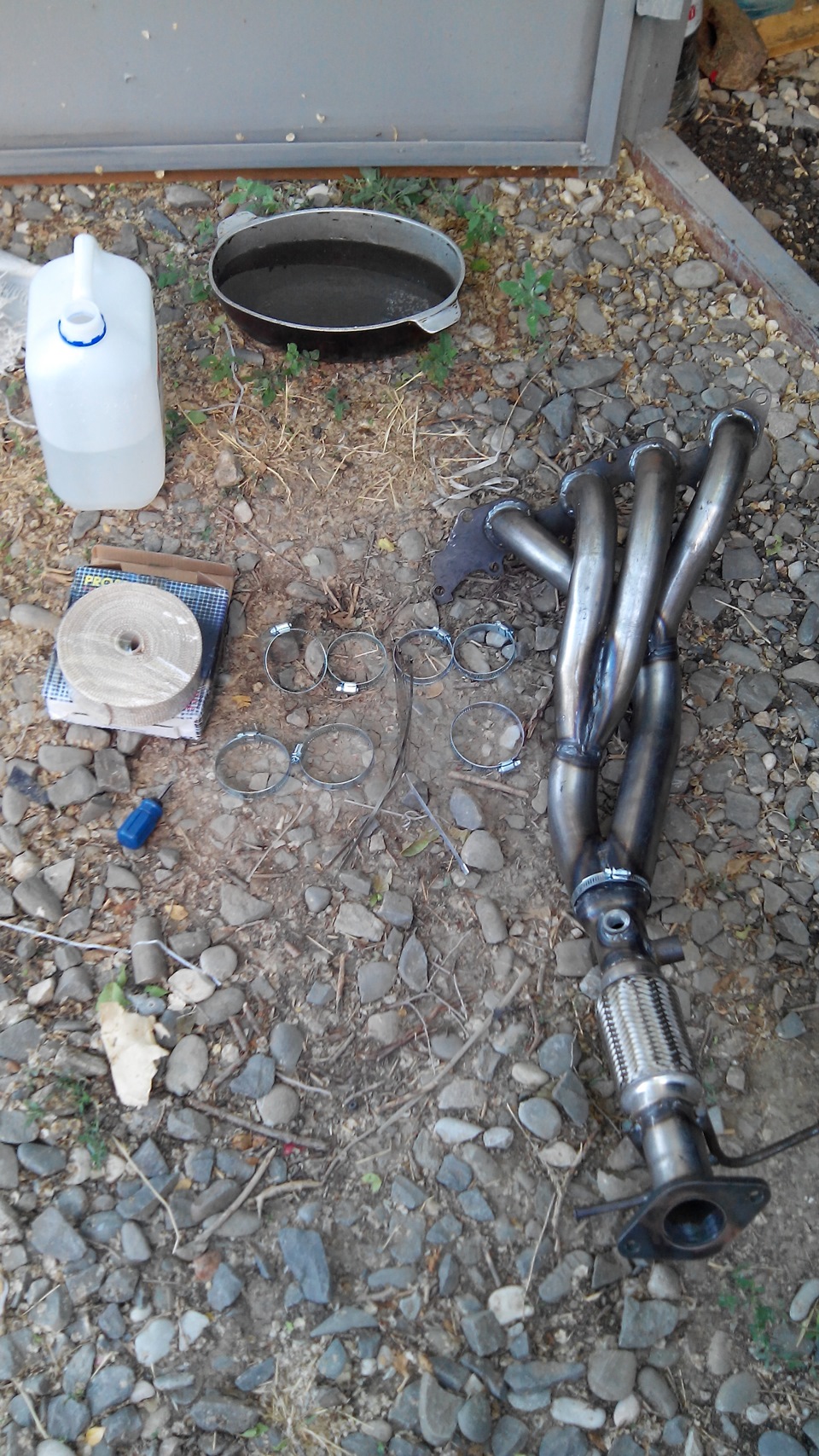 Прямоточный выхлоп (часть 4) Обмотка паука — Mazda 3 (1G) BK, 2 л, 2006 ...