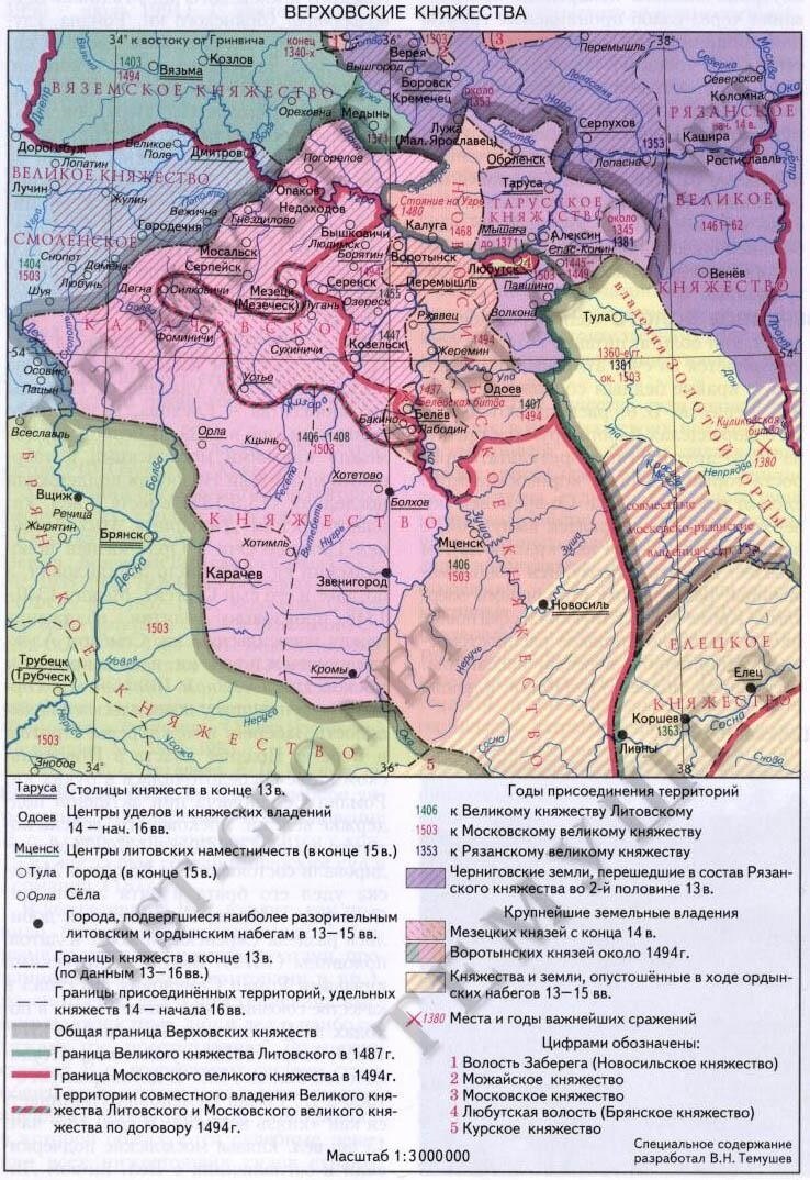 Русско литовские войны в начале 16 века карта