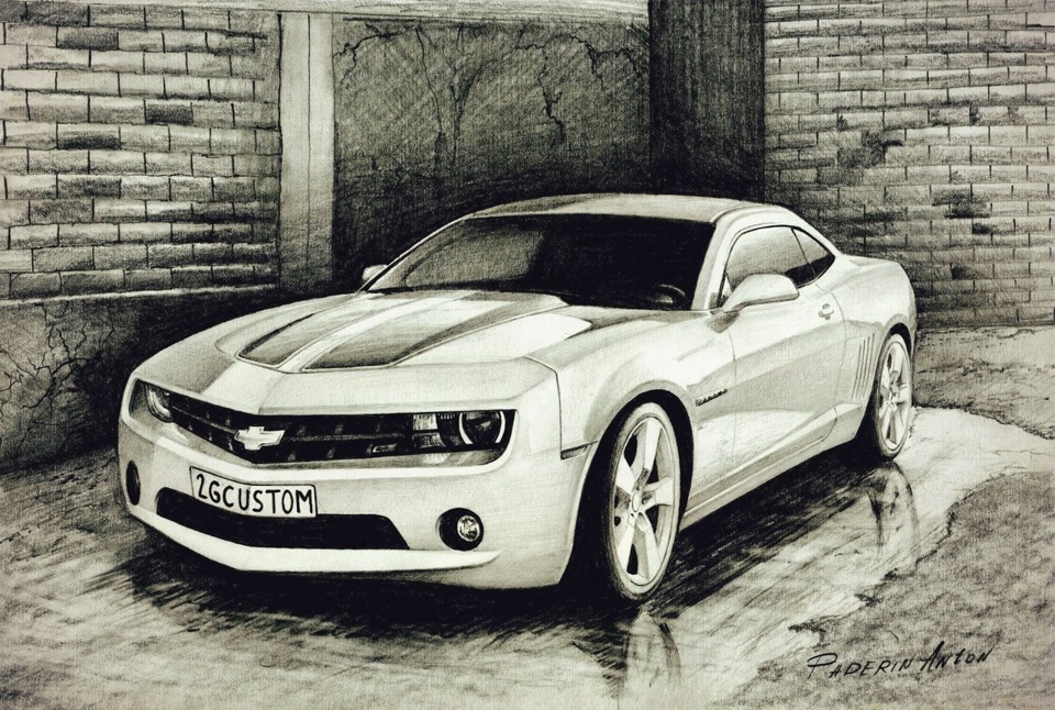 Как нарисовать camaro chevrolet camaro