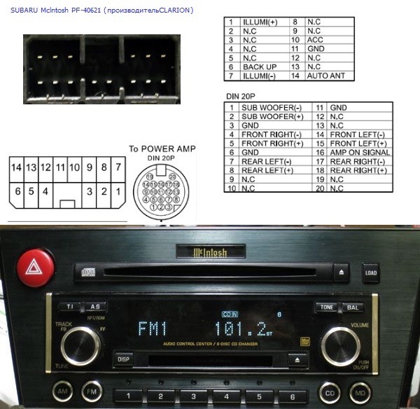 Не работает магнитола субару легаси