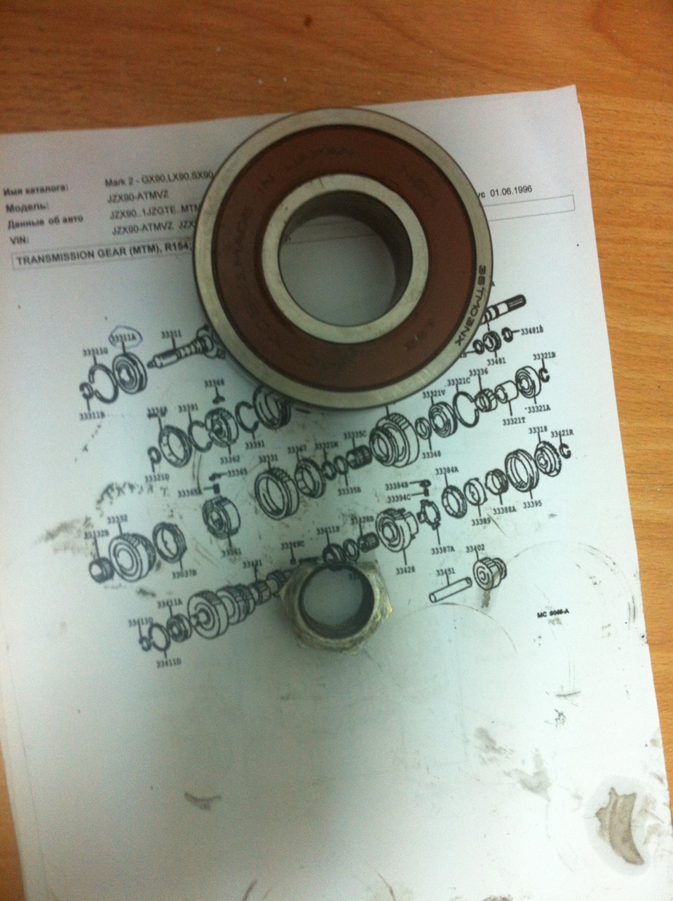 посторонние звуки в МКПП — Toyota Mark II (90), 2,5 л., 1996 года ...