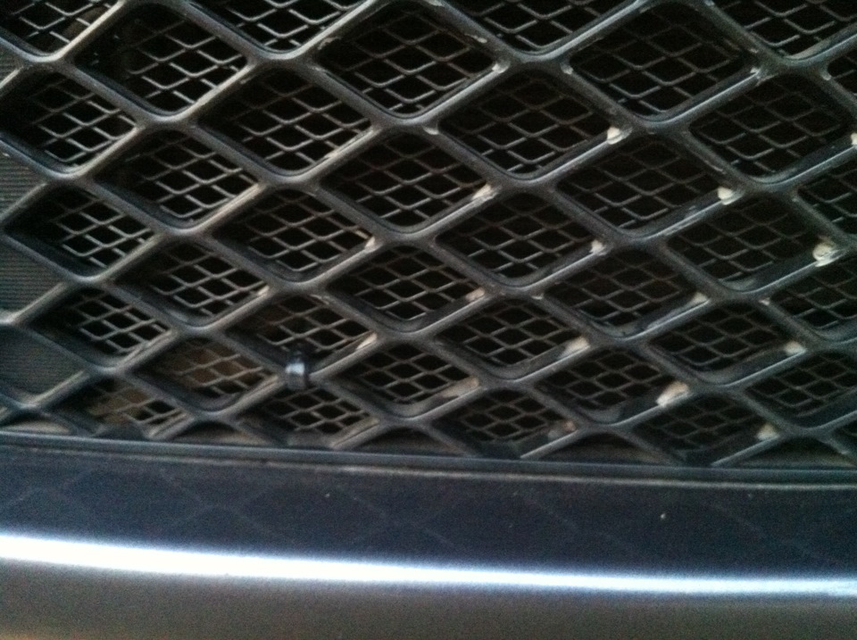 Сетка в радиаторную решетку! — Mitsubishi Lancer X, 1,8 л, 2008 года ...
