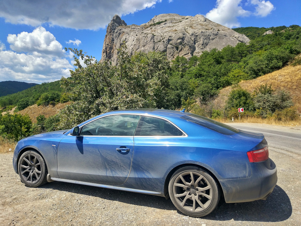 Состояние перед мойкой, после поездки в гору — Audi A5 (1G)