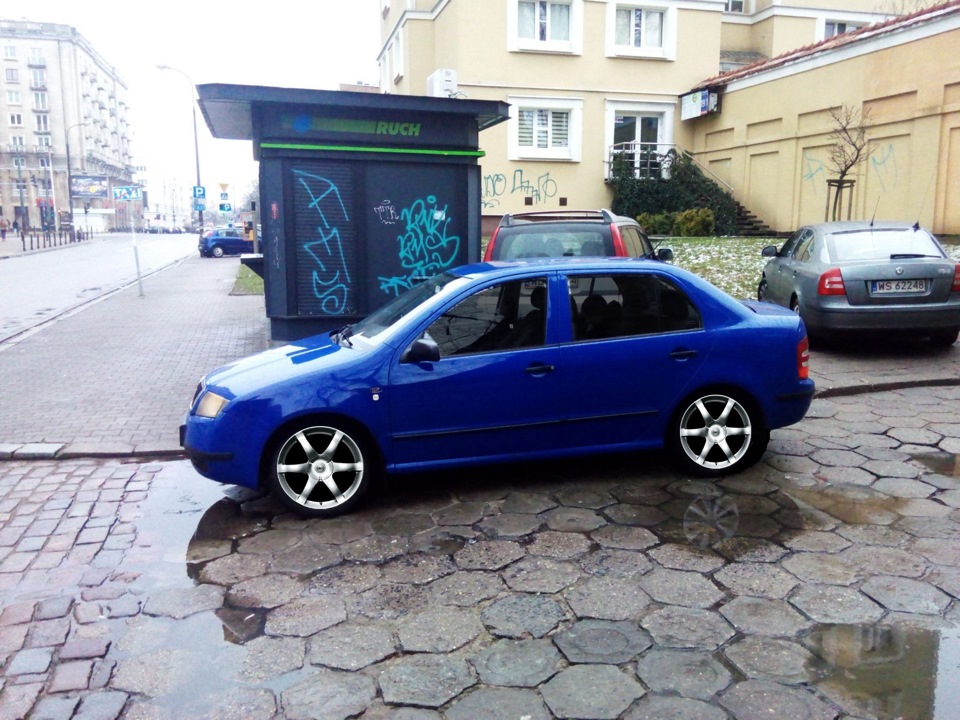 Занижение skoda fabia 2