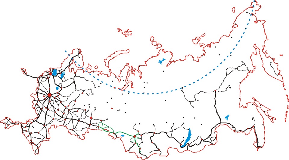 Карта автомобильных трасс