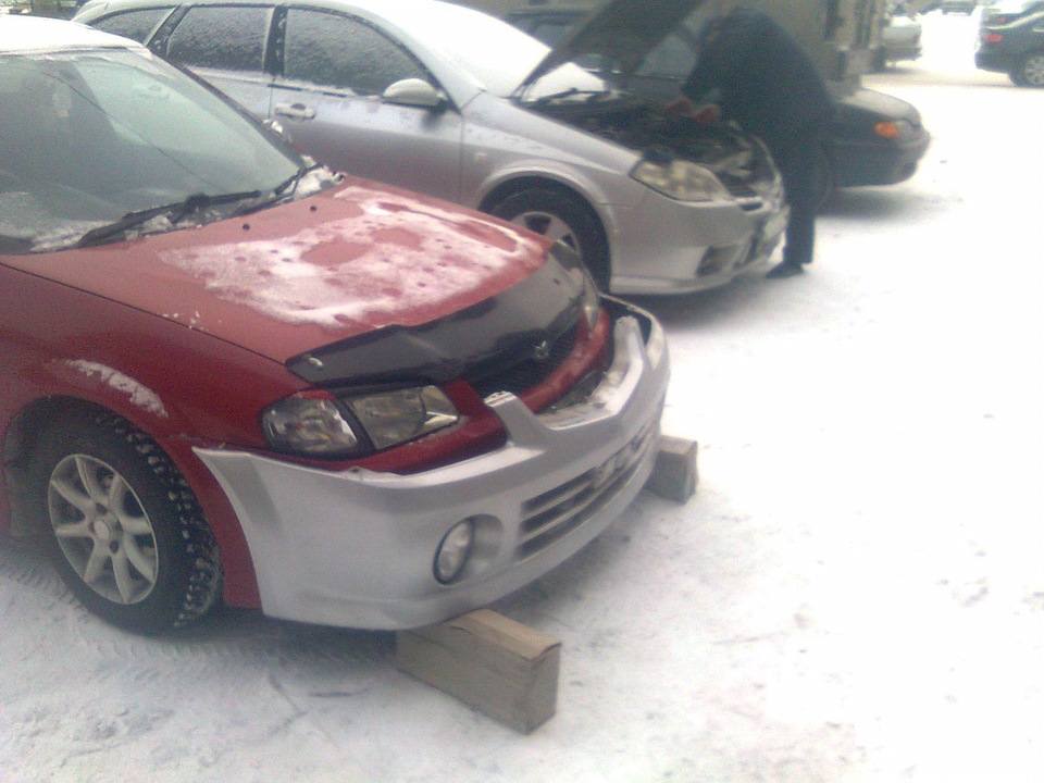 …дождался…бампер) — Mazda Familia (BJ), 2 л., 2000 года | стайлинг | DRIVE2