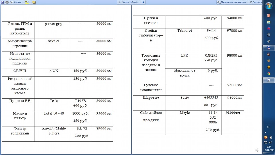 Закупка и замена запчастей для ремонта передней/задней подвески и замена - KIA C