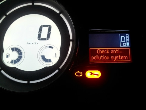 Check antipollution system рено флюенс