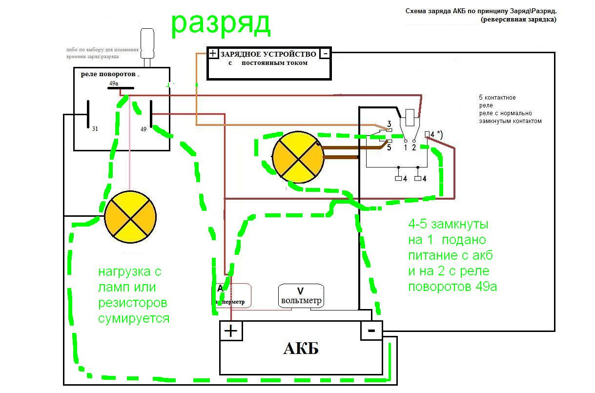 Схема заряда аккумуляторной батареи. Схема моргалки для десульфатации аккумулятора. Схема десульфатации аккумуляторных батарей. Схема десульфатизации аккумуляторных батарей. Десульфатация АКБ для на реле поворотов.