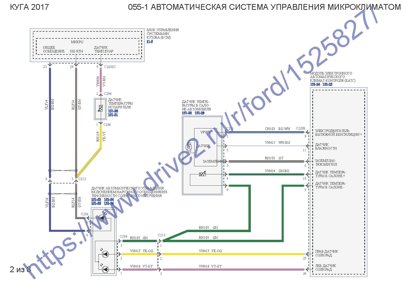 Схема климат контроля ford focus 2