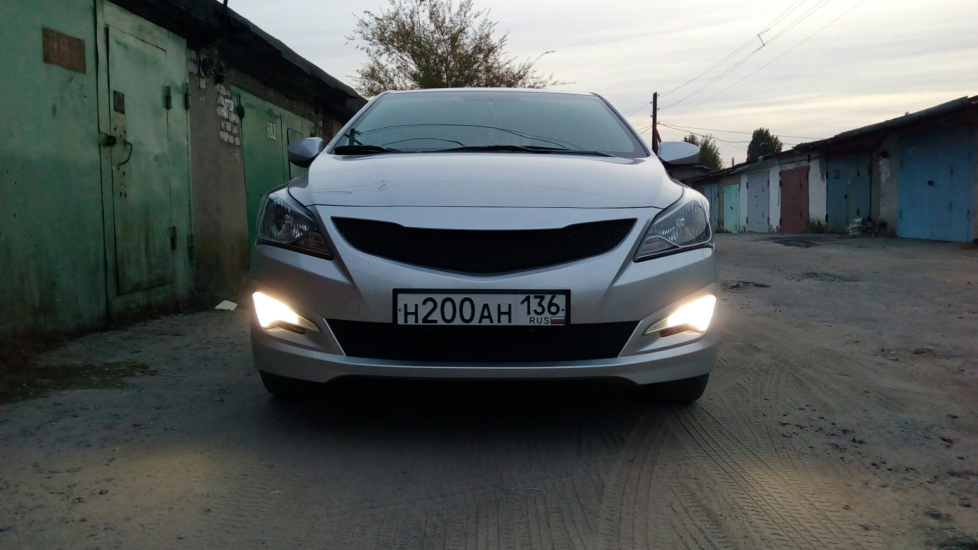 ходовые огни hyundai solaris 2015